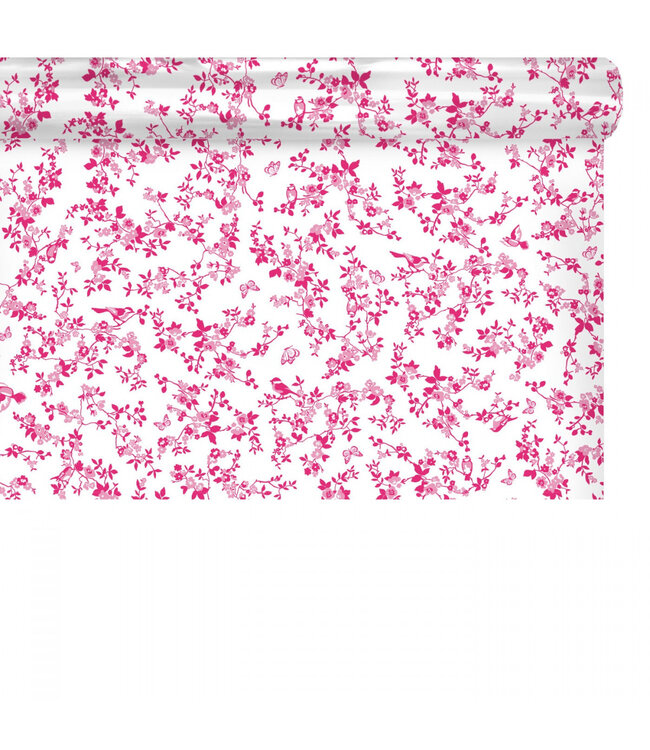 Film fuchsia sur rouleau motif oiseau | Largeur 80 centimètres | Longueur 100 mètres | À l'unité disponible