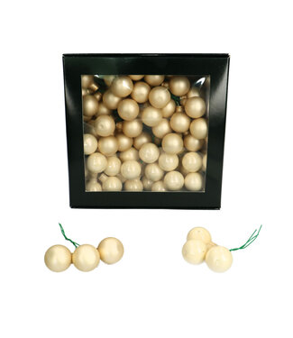 4A Champagne Christmas bauble | Matte and shiny baubles | Diameter 25 millimetres | Per 144 pieces