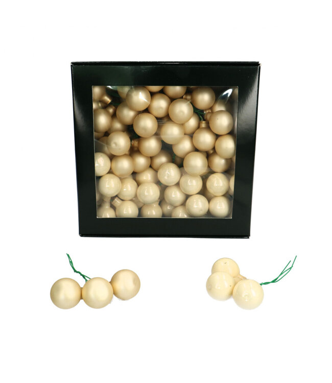 Champagne Christmas bauble | Matte and shiny baubles | Diameter 25 millimetres | Available to order per 144 pieces