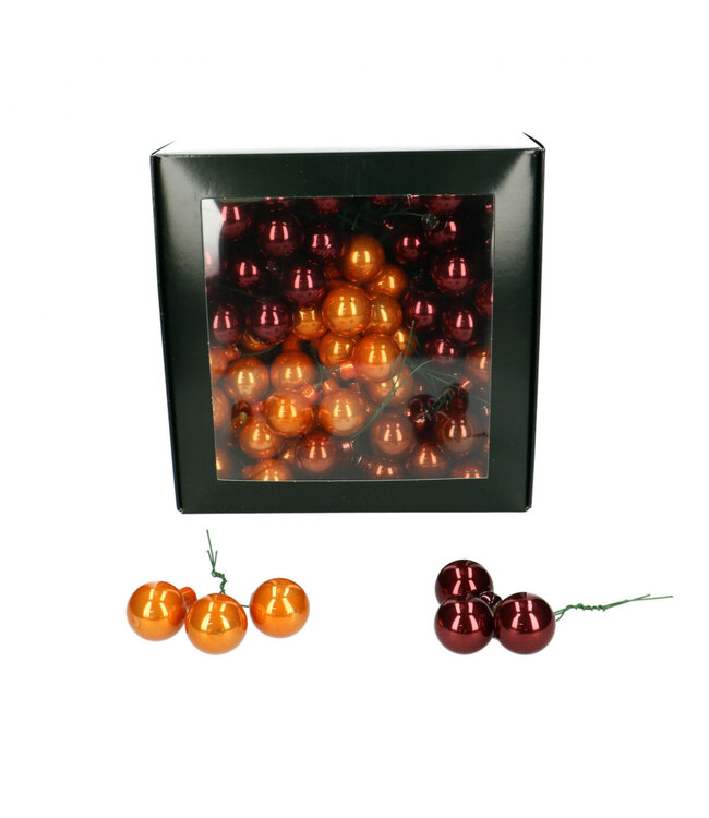 Brown pearl-coloured Christmas bauble | Diameter 25 millimetres | Available to order per 144 pieces
