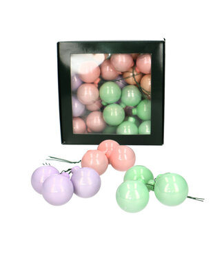 4A Gemengde Kleuren parelkleurige kerstbal | Diameter 40 millimeter | Per 36 stuks