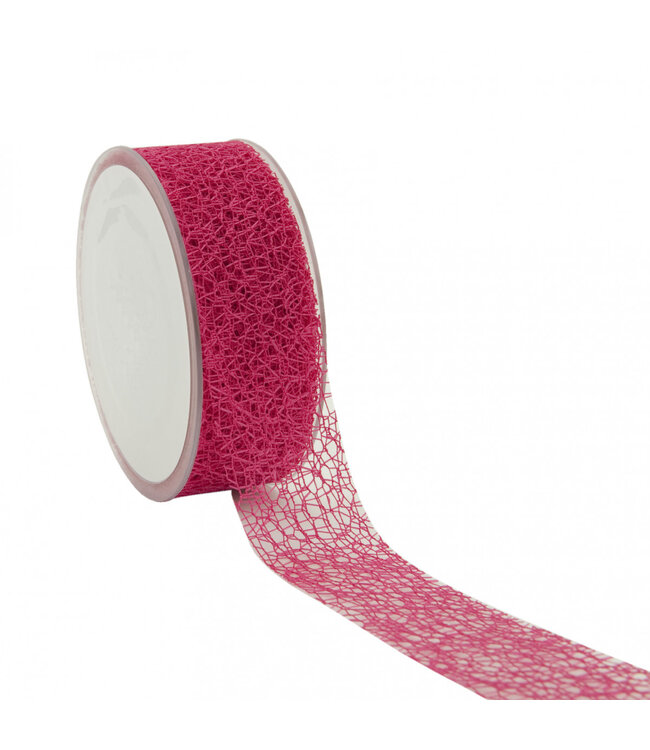 Ruban nid d'abeille fuchsia | Largeur 38 millimètres | Longueur 20 mètres | À l'unité