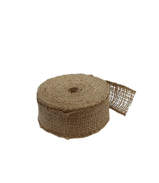 4A Ruban en jute brun naturel | 5 centimètres | Longueur 20 mètres | Par pièce