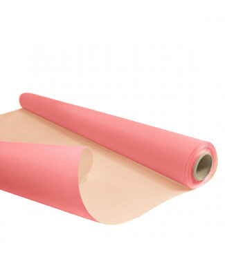 4A Papier Kraft rose clair en rouleau bicolore | Largeur 80 centimètres | Longueur 40 mètres | Par pièce
