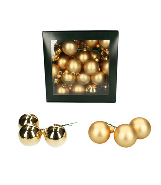 4A Gold Christmas bauble | Diameter 40 millimetres | combined baubles | Per 36 pieces