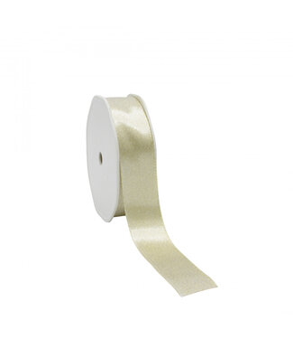 4A Gold-coloured Christmas satin ribbon Luxury | Width 25 millimetres | Length 20 metres | Per piece