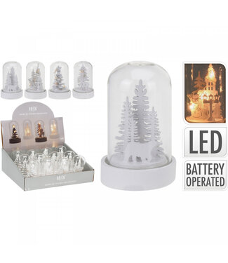 4A Cloche de Noël LED blanche naturelle | Dimensions 5,5 x 9 centimètres | Par 12 pièces