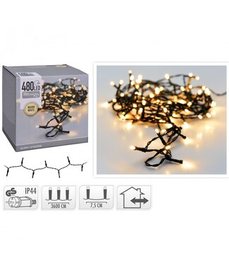 4A Guirlande LED noire pour extérieur | 480 lampes | Longueur 36 mètres | À l'unité