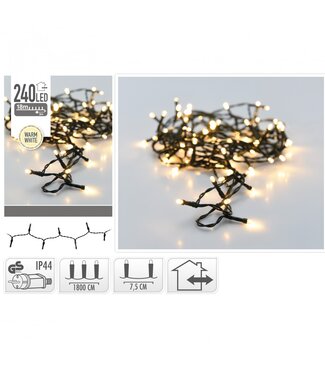 4A Guirlande LED noire pour extérieur | 240 lampes | Longueur 18 mètres | Par pièce