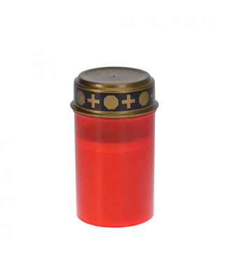 4A Red grave light LED candle | Size 6 x 11 centimetres | Excluding LR14 batteries | Per 12 pieces