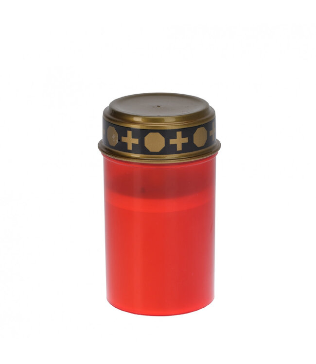 Red grave light LED candle | Size 6 x 11 centimetres | Batteries LR14 not included | Available to order in sets of 12