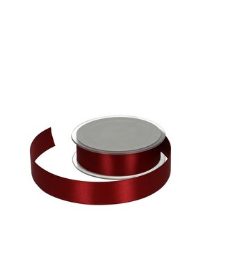 4A Ruban satin bordeaux | Largeur 25 millimètres | Longueur 25 mètres | Par pièce