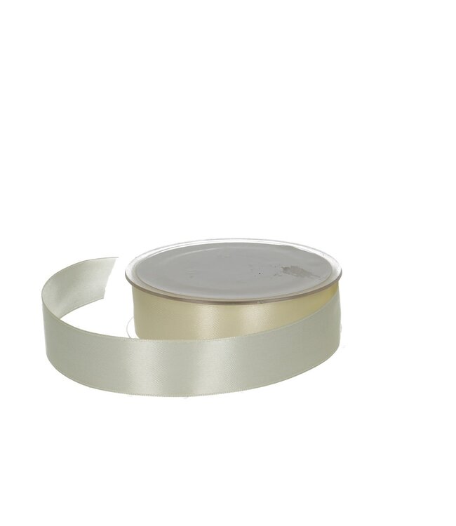 Cream-coloured satin ribbon | Width 25 millimetres | Length 25 metres | Available to order individually