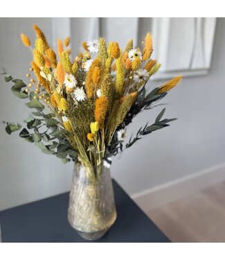 MyFlowers Bouquet de fleurs séchées "Touch of Citrus" | Longueur ± 65 centimètres | Par pièce
