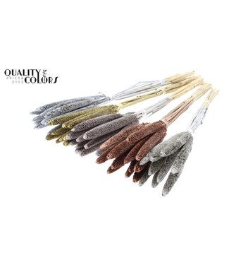 QC Babala de Millet Perlé | Mélange de Couleurs Métalliques | Longueur ± 65 centimètres | Par 200 tiges