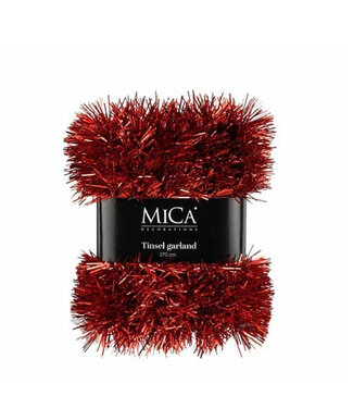 4A Guirlande de Noël rouge décoration de Noël | Diamètre 7 centimètres | Longueur 270 centimètres | Par pièce