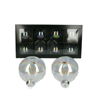4A Boule de Noël 80mm transparent x8 | Par pièce