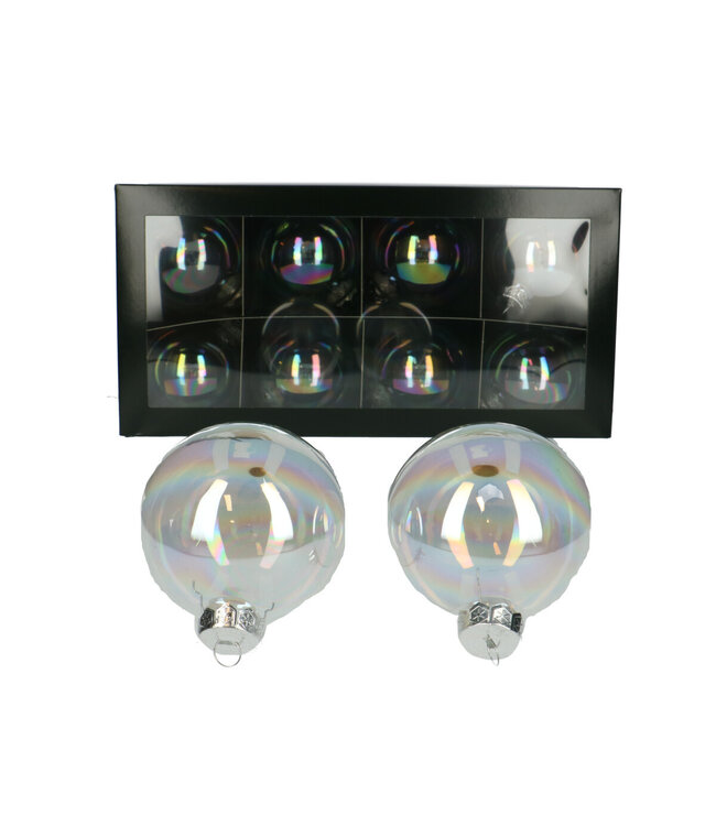 Christmas Bauble 80mm clear x8 | Available to order individually