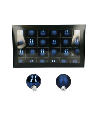 4A Blue Christmas bauble | Matte and shiny baubles | Diameter 40 millimetres | Per 48 pieces