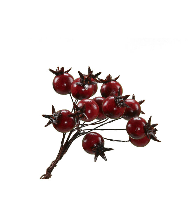 Red berry pick | Diameter 1.8 centimetres | Available to order per 72 pieces