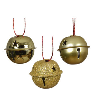 4A Décorations de Noël dorées | Diamètre 30 millimètres | Par 12 pièces