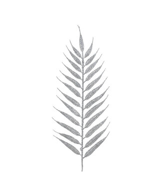 4A Feuille pailletée argentée | Longueur 42 centimètres | Par 4 pièces