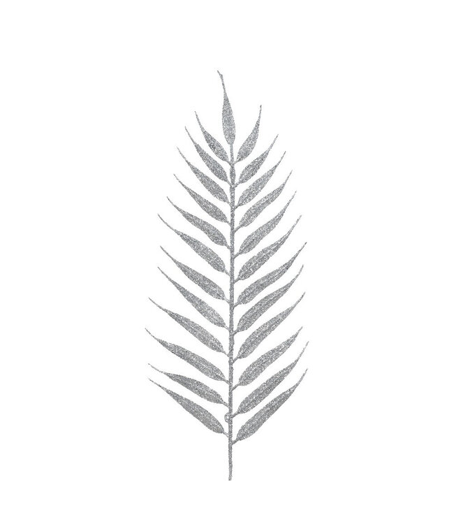 Feuille pailletée argentée | Longueur 42 centimètres | Commandable par 4 pièces