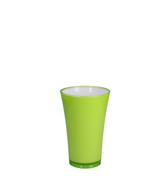 4A Vase en plastique Fizzy vert pomme | Diamètre 14 centimètres | Hauteur 20,5 centimètres | Par pièce