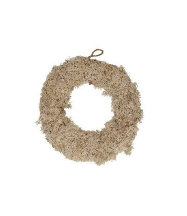 Cream reindeer moss wreath | Diameter 20 centimetres | Available to order per piece