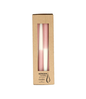 4A Bougie rose clair dip dye | Diamètre 2,3 centimètres | Longueur 25 centimètres | Par 4 pièces
