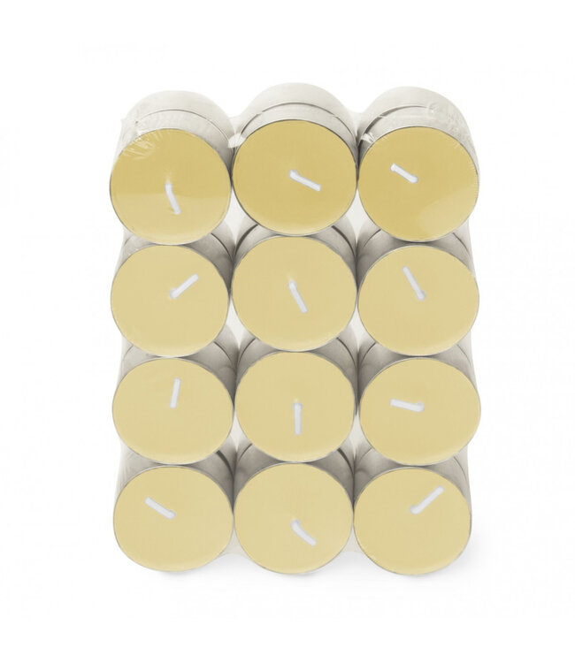Beige scented candle tealight smile | Available to order per 24 pieces