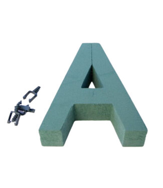 4A Green Oasis floral foam letter A | Height 31 centimetres | Per piece