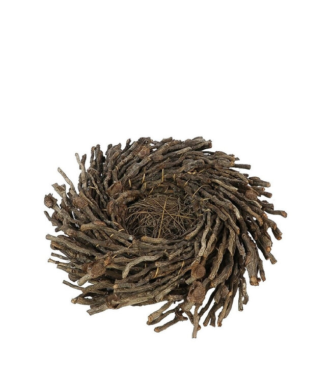 Natural twig wooden flowerpot plant pot curly twig | Dimensions 33 x 10 centimetres | Available to order individually