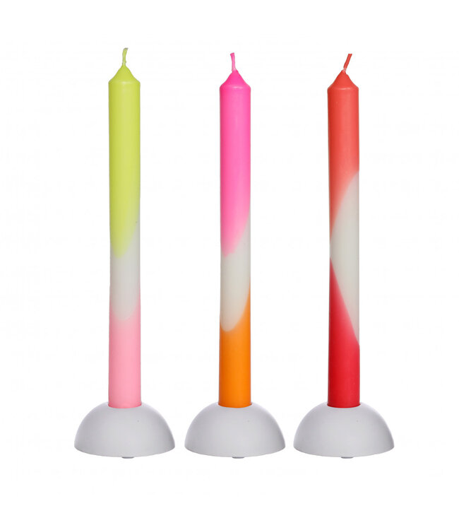 Mixed colour candles dip dye | Diameter 2.2 centimetres | Length 24 centimetres | Available to order per 3 pieces