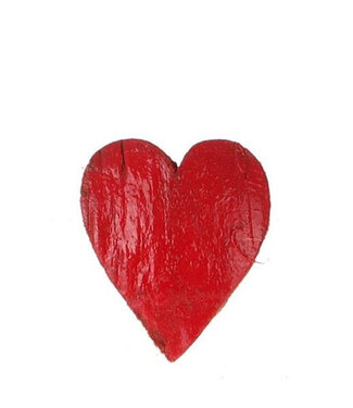 4A Red coconut heart deco | Diameter 5.5 centimetres | Per 15 pieces