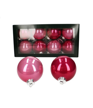 4A Christmas Bauble 80mm pearl x8 | Per piece