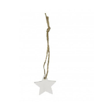 4A Natural white star pendant deco | Diameter 3.5 centimetres | Per 36 pieces
