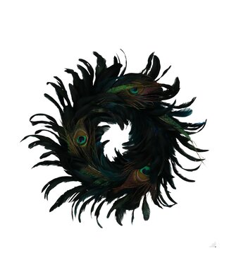 4A Couronne de plumes de paon | Diamètre 40 centimètres | Par pièce