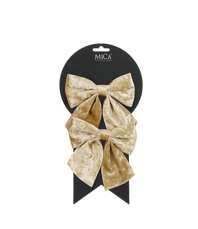 Nœud papillon couleur champagne | Dimensions 12 x 13 centimètres | Commande par lot de 2 pièces