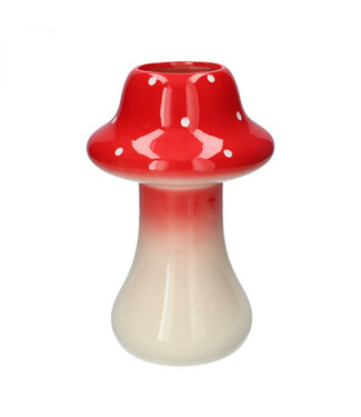 4A Vase champignon rouge | Diamètre 8 - 18 centimètres | Hauteur 28,5 centimètres | Par pièce
