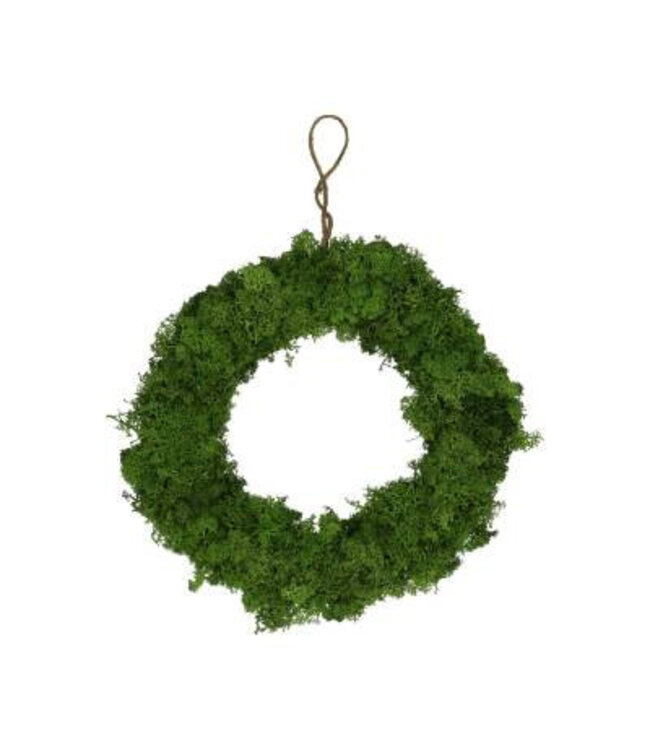 Green reindeer moss wreath | Diameter 20 centimetres | Available to order individually