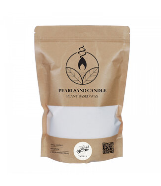 4A Perles naturelles blanches et cire de nacre vanille + 4 mèches | Poids 400 grammes | Par pièce