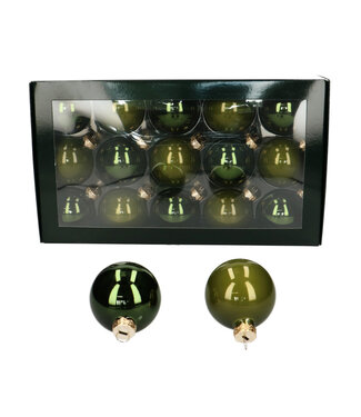 4A Groene glanzende kerstbal | Diameter 60 millimeter | Per 30 stuks