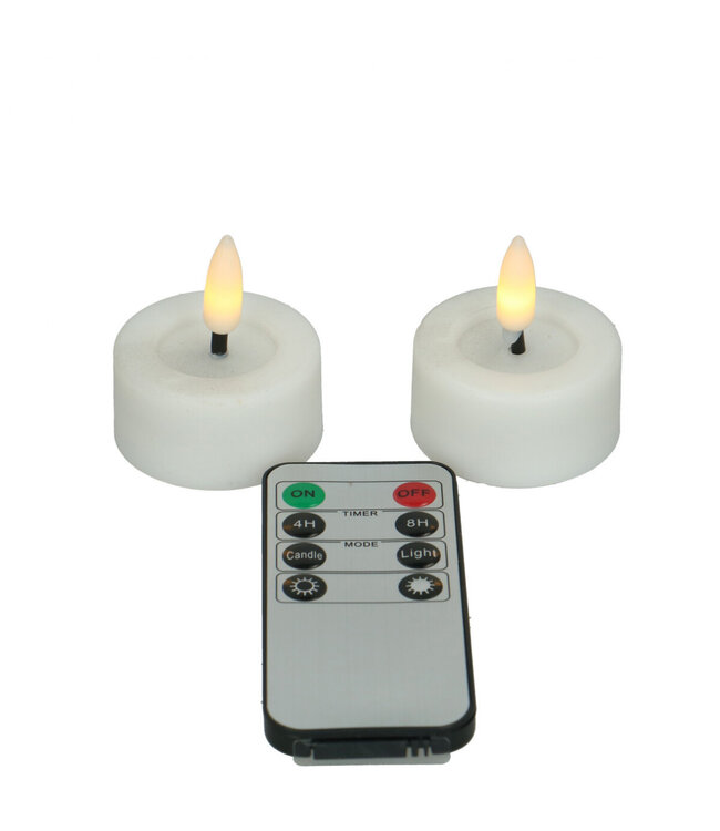 White Natural LED Candle Tealight | Available to order in sets of 2