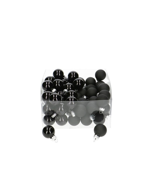 Black Christmas bauble | Matte and glossy baubles | Diameter 25 millimetres | Available to order in sets of 72
