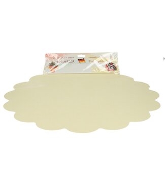 4A Textile crème Blumella non tissé | Diamètre 54 centimètres | Par 25 pièces