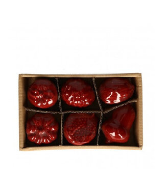 4A Red decorative fruit | Height 5.5 centimetres | Per 6 pieces