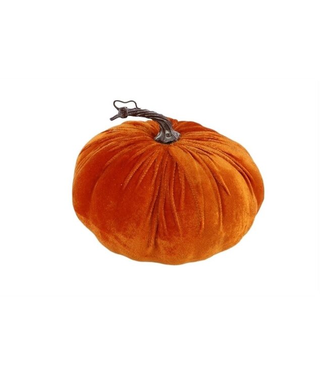 Orange velvet pumpkin | Height 18 centimetres | Available to order individually