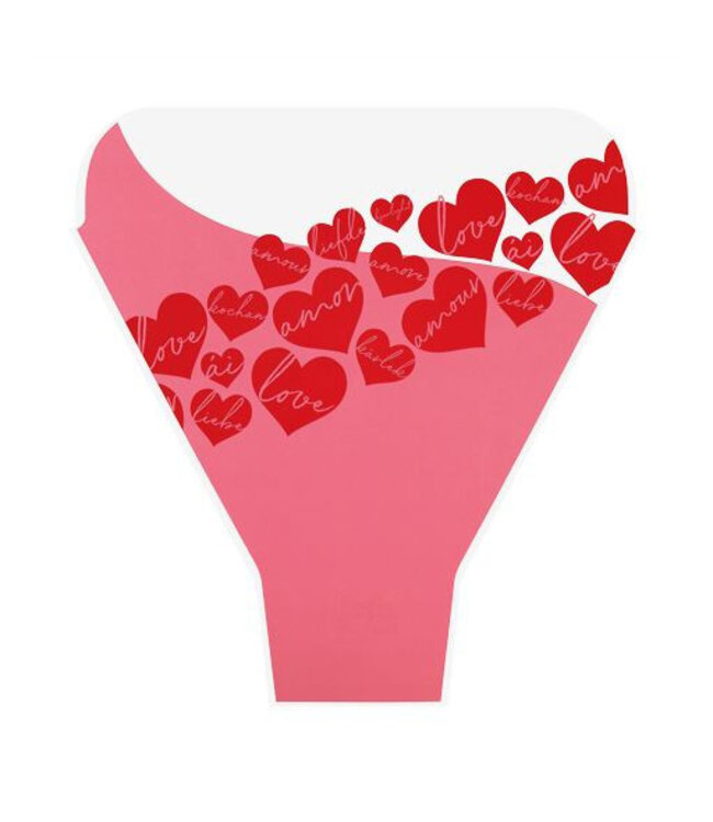 Pink Covers All Love | Size 50 x 44 x 12 centimetres | Available to order in packs of 50
