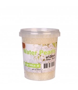 4A Perles de gel déco blanches couleur crème pour garniture | Diamètre de la perle 12 millimètres | Poids 500 grammes (pour 55 litres) | À l'unité